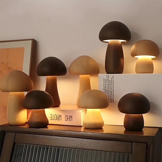 Dutchers® LED Paddestoel Nachtlamp - Mushroom Nachtlampje - Draadloos - 3 Kleuren Dimbaar - USB Oplaadbaar - Aanraaksensor Tafellamp - Bureaulamp - Draagbare Bedlamp & Huisdecoratie van Dutchers.® — afbeelding 5