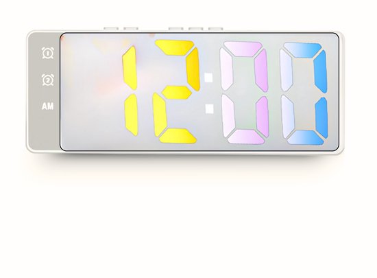 Lumivéra® - Digitale Wekker - Digitale Klok - Wekkers voor Kinderen & Volwassenen - Reiswekker - Slaapkamer - Led Wekkers Digitaal - Alarmklok - Wit Kleurvariant