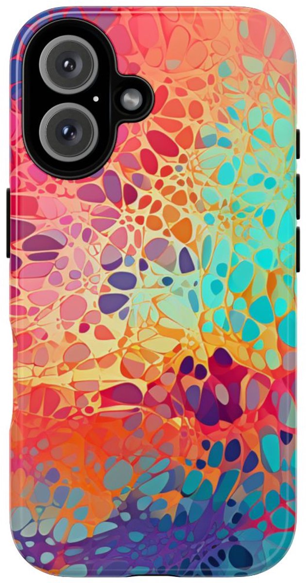 Veelkleurig Abstract Organisch Patroon – Telefoonhoesje Geschikt voor iPhone 16