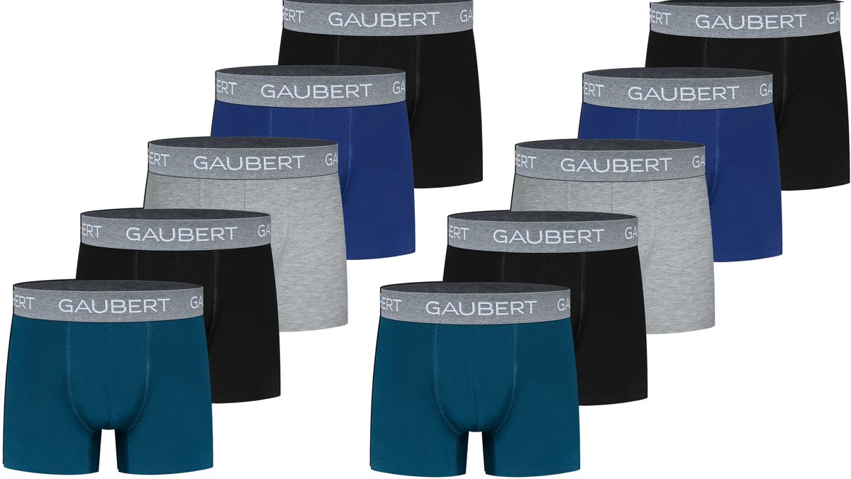 Gaubert - Heren Boxershorts 10-Pack - Multicolor Grey - premium katoen - Maat XL