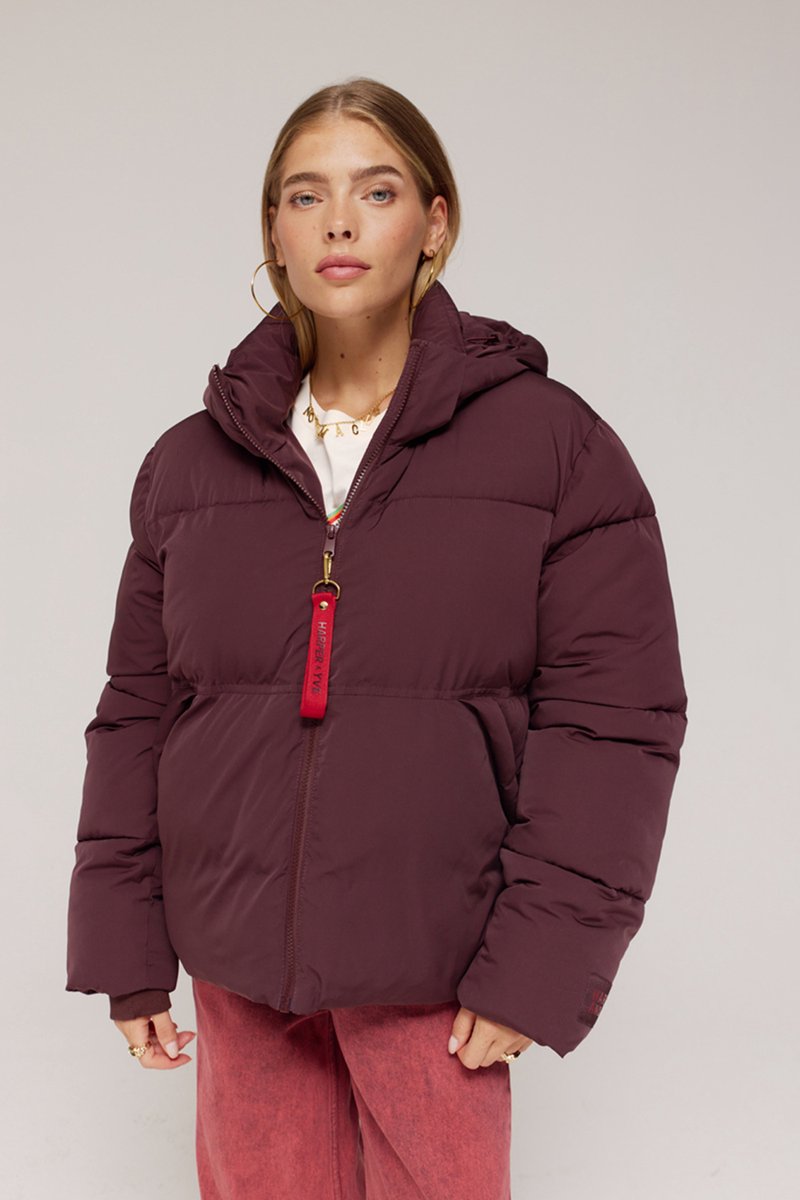 Harper & Yve Karly-co Jassen Dames - Winterjas - Bordeaux - Maat L