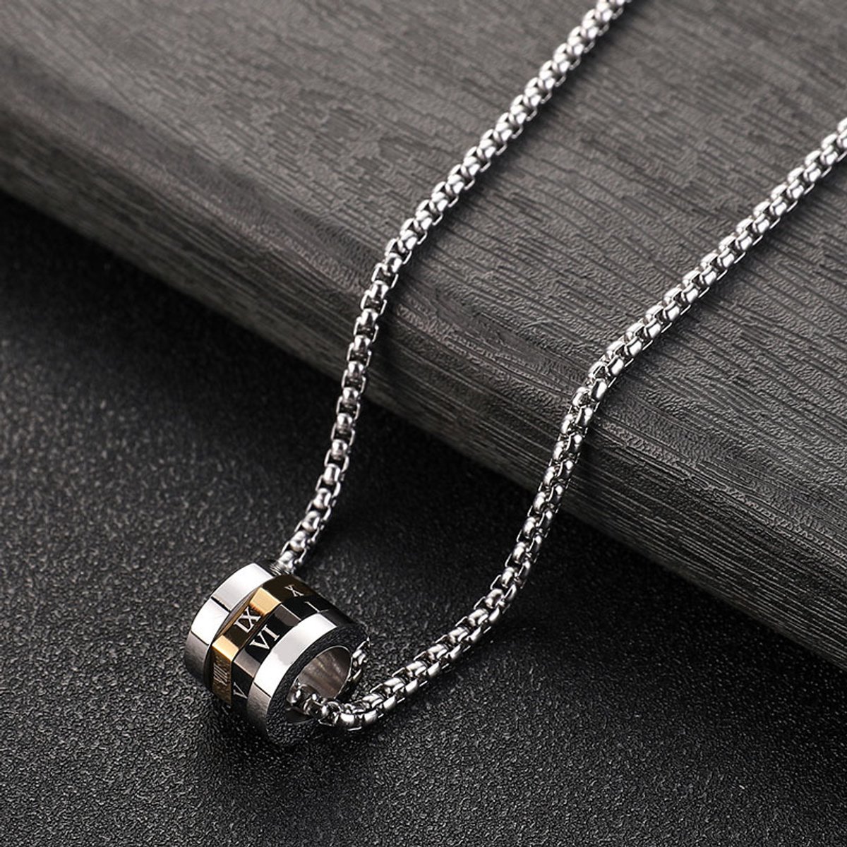 Helin life Klassieke ketting heren - Schakelketting-Staal -Geschenkdoos en wenskaart-Mannen Cadeautjes-zilver