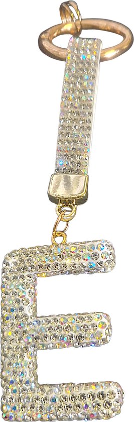 Porte-clés lettre E strass | Porte-clés avec votre lettre | Cadeau personnalisé | Cadeau de fête des mères | Cadeau d'anniversaire | Cadeau personnel | Cadeau personnel | Cintre pour sac | Porte-clés | Merci de présenter