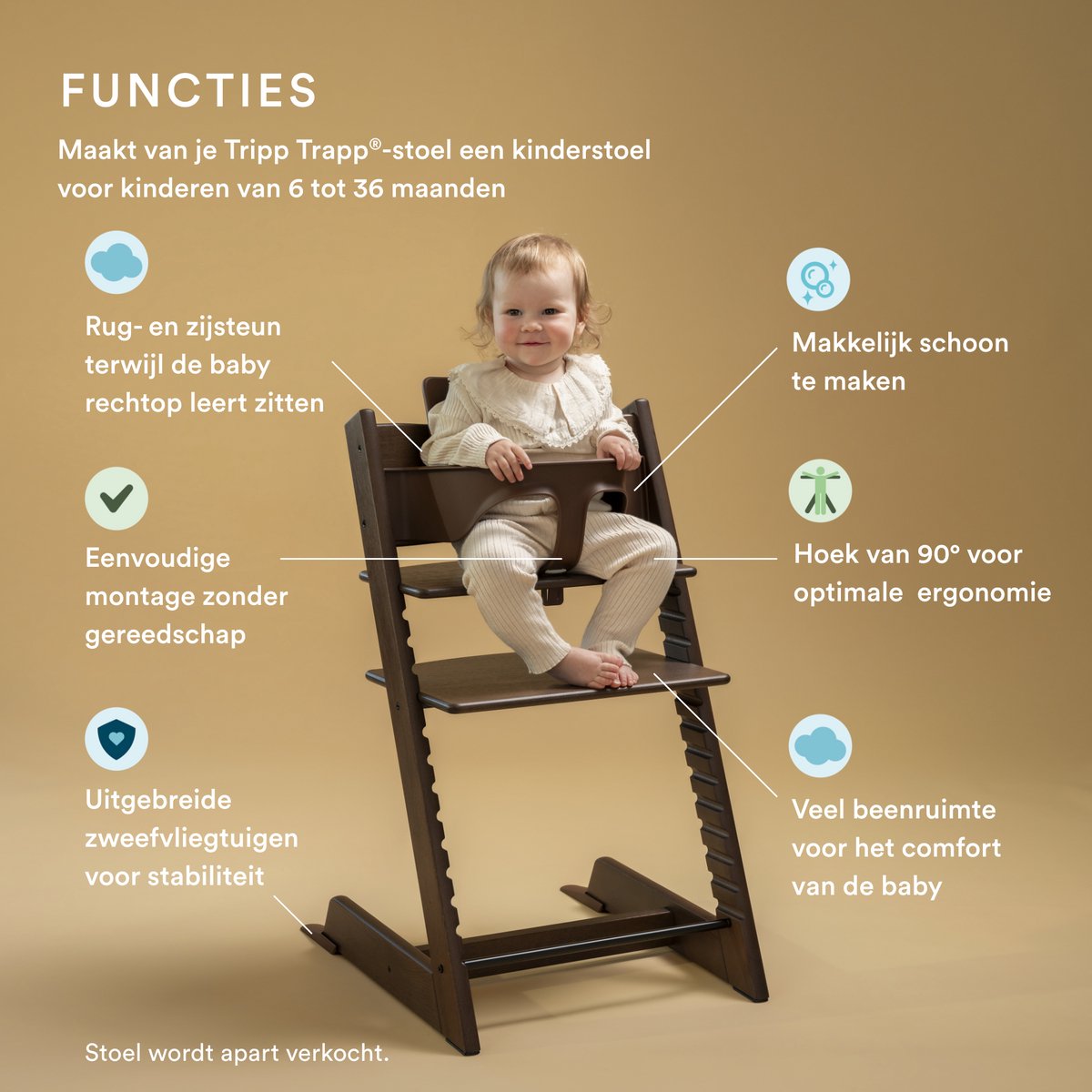 Stokke Tripp Trapp Baby Set2, Warm Brown thumbnail 4