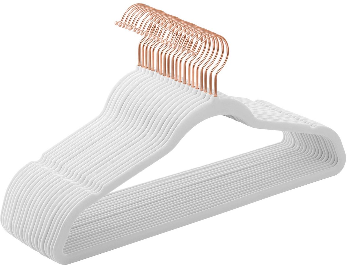 Azomor® Set van 20 slanke en robuuste kledinghangers met fluwelen bekleding