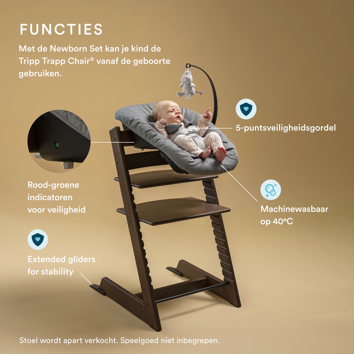 Stokke Tripp Trapp Newborn Set Anthracite – 0-9 kg thumbnail 2
