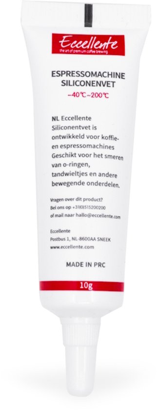 Foto: Siliconenvet koffiemachine eccellente 10 g tube met doseertuit voor zetgroep onderhoud o ringen