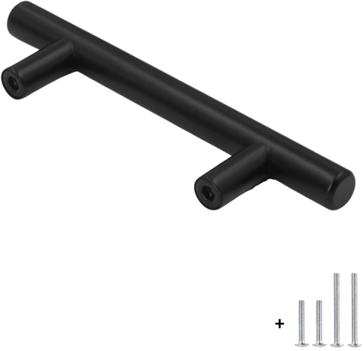 Hoexs Zwarte Kastgreep 15 cm – Hartafstand 96 mm – Ronde Lade- & Deurgreep – Matzwart