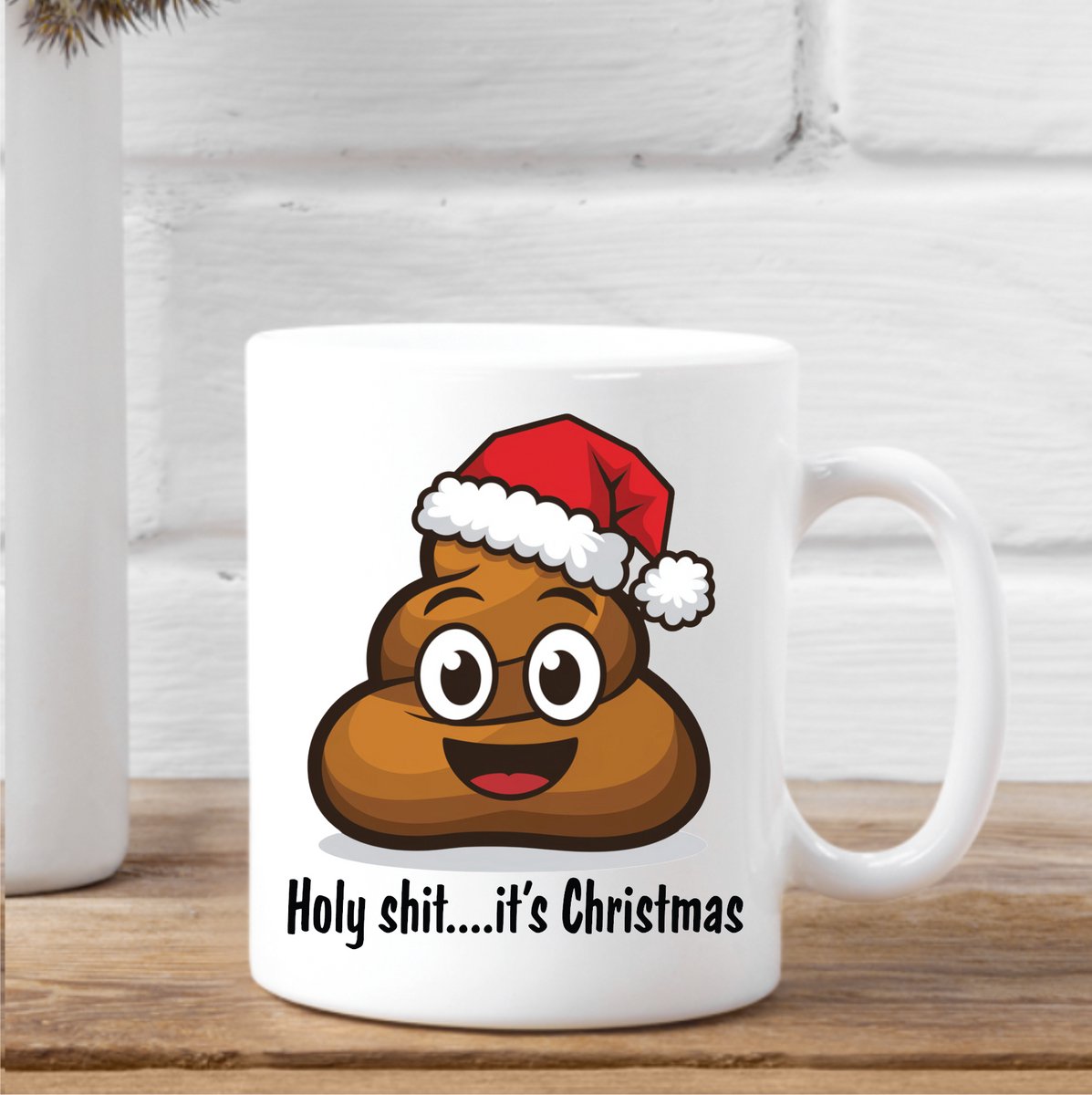 Kerst mok: Holy shit... it's Christmas- kerstcadeau- koffie mok- Beker.