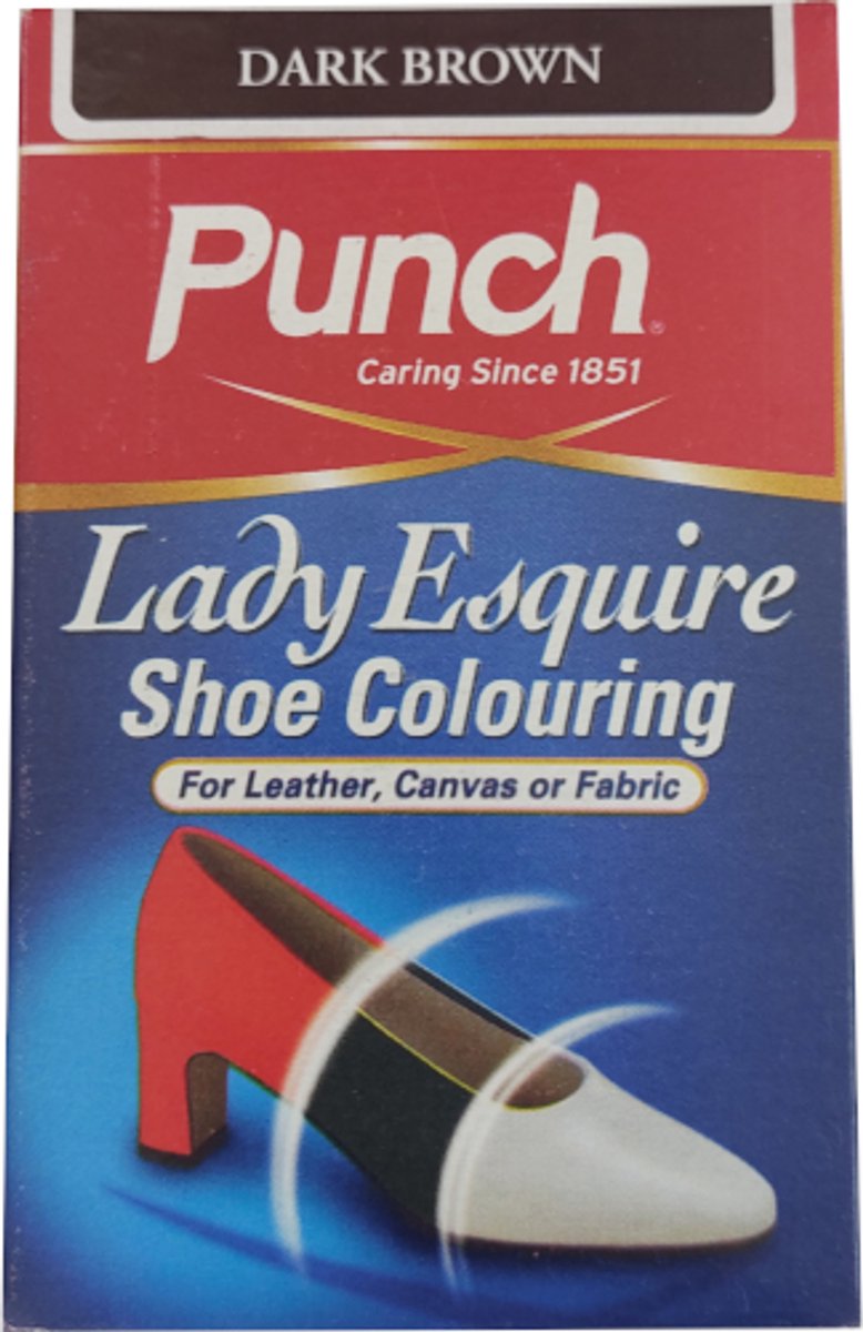 Punch Lady Esquire - Schoenverf + Lederverfreiniger - Schoenverf Set - Verf voor Schoenen - Leer/Stof/Synthetische Ledersoorten - Donker Bruin - Schoenverf