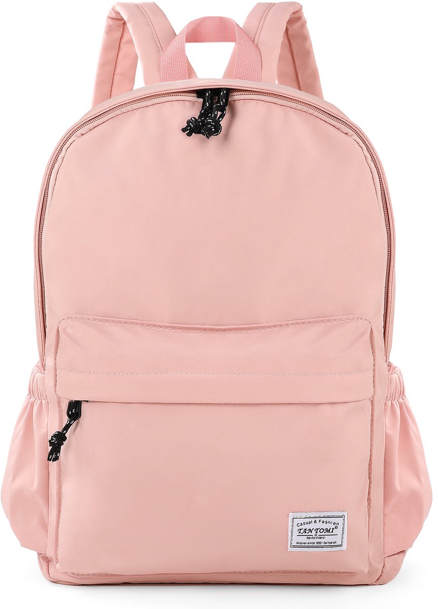 TAN.TOMI Rugzak - Schooltas - Schoolrugzak - 15,7 inch - Rugzak Laptoptas - Schooltas - Heren en Dames - Jongens - Meisjes - Rugzakken - Roze