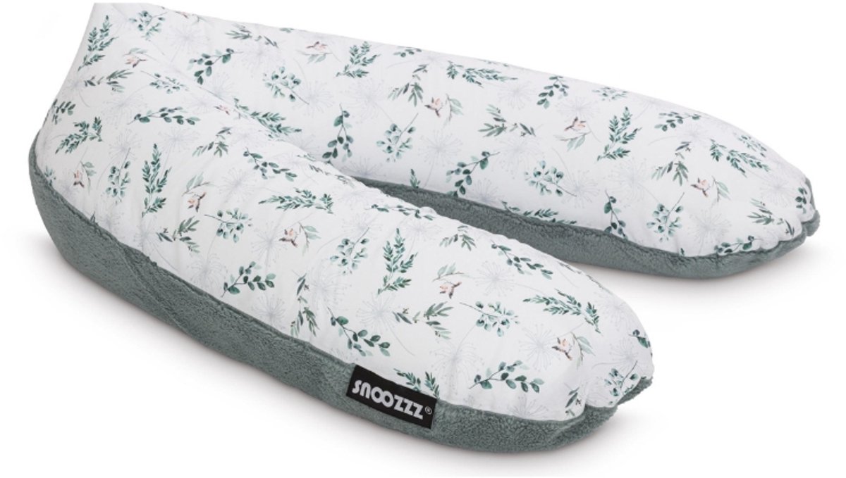 Bol.com Snoozzz Voedingskussen Premium Kwaliteit - 185 cm – Microparel Vulling – Luxe Draagtas – Wasbare Hoes - Teddy Natur aanbieding