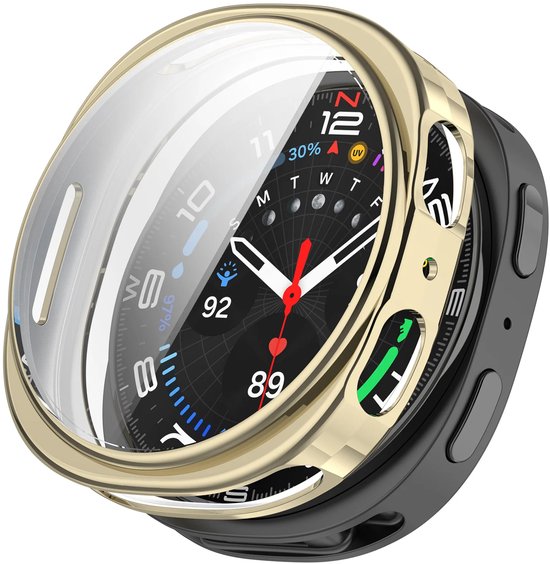 Strap-it Soft case hoesje bescherming van TPU materiaal - geschikt voor Samsung Galaxy Watch 8 - 40mm (lichtgoud)