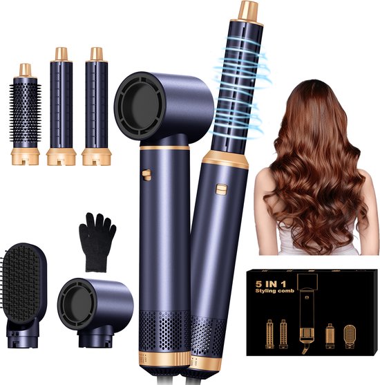 UKLISS Krultang 5 in 1 - Multistyler - Föhnborstel - 5 in 1 - UKLISS - €48,90
