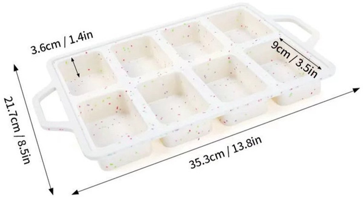 qhklew Antiaanbaklaag Baguettevorm, Siliconen Vormen, 8 Holtes, Broodjesbakvorm, voor Bakken van French Bread, Broodjes, Brood