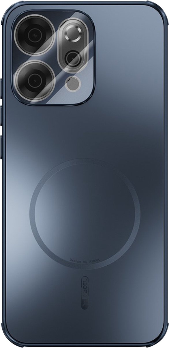 ABEEL, Hoesje voor Oppo Reno 14 compatibel met MagSafe dubbele camerabescherming, Blauw
