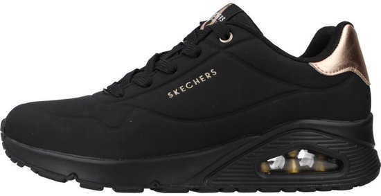 Skechers Uno - Gouden Air - Dames Sneakers - Zwart