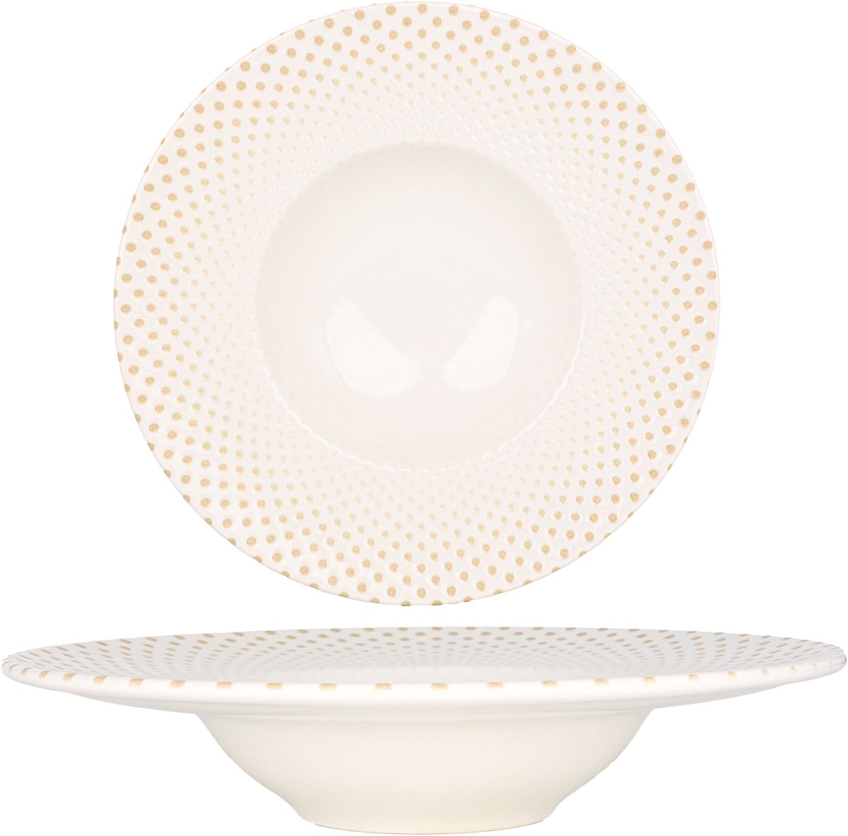 Rinart Pastabord - Punto - Porselein - 28 cm (400cc) - set van 2