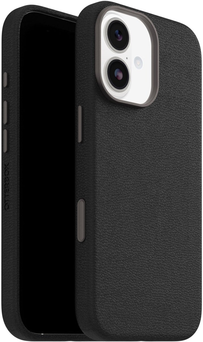 Otterbox Symmetry iPhone 17 Back Cover met MagSafe Magneet Leer Zwart