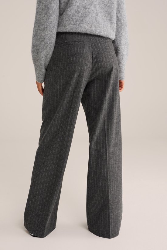 Pantalon large à fines rayures pour femme WE Fashion