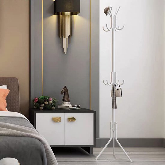WoonStijl Kapstok Edge Curve hoog 12 haken acacia bruin