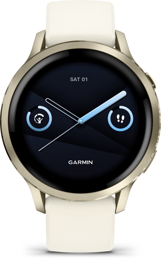Garmin Venu 4 - Multisport smartwach - 41 mm - AMOLED - Goudkleurig/Creme