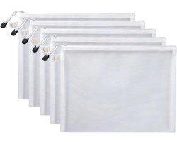 Sisty Organizing – Set van 10 ritssluiting zakjes in A4 formaat – Transparante documentenzakjes voor administratie, bewaren & herinneringen