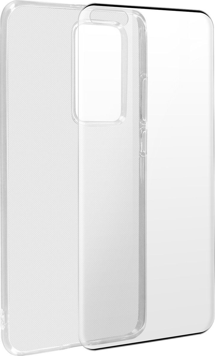 Hoes geschikt voor Huawei P40 Pro Siliconen + Gehard Glas 9H Zwart