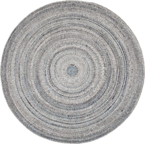 MUST Living Carpet Sterling round small,Ø150 cm, Blue, 80% wool 20% polyester