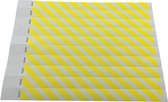 CombiCraft Bracelets en Tyvek Blanco à rayures jaunes - 100 pièces
