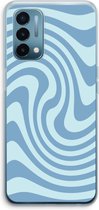 Case Swirl - Coque OnePlus Nord N200 5G - Blauw tourbillon - Coque souple pour téléphone - Protection sur tous les côtés et bord d'écran