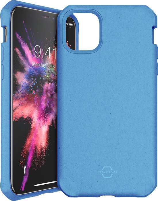 Itskins, Feronia Bio Terra versterkt Geschikt voor Apple iPhone 11 hoesje, Blauw