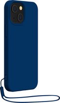 Bigben Connected, Geschikt voor Apple iPhone 14 Plus siliconen hoesje met bijpassende polsband, Marineblauw