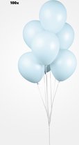 100x Ballon de Luxe pastel bleu ciel 30cm - biodégradable - Festival party fête anniversaire pays thème air hélium