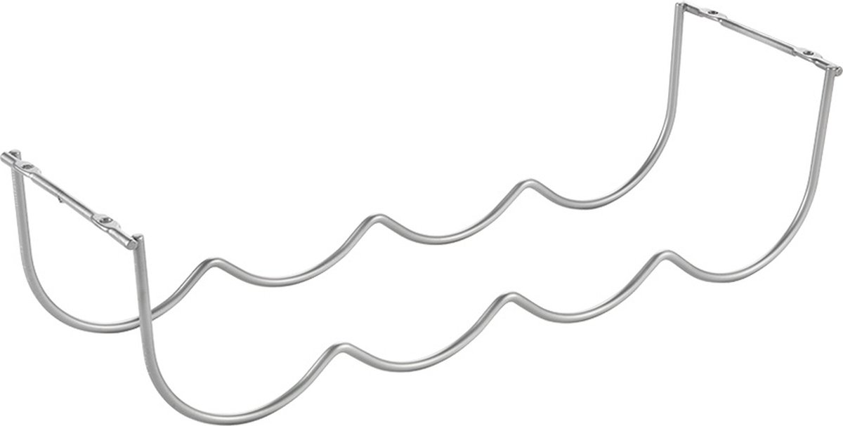 Metaltex Flessenhouder - Flessenrek - Onderkast Wijnrek voor 4 Flessen - Inclusief Schroeven - 41 x 12 x 11 cm