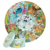 Boppi - puzzle animaux autour du monde - format rond - 150 pièces - diamètre 58cm - en karton recyclé