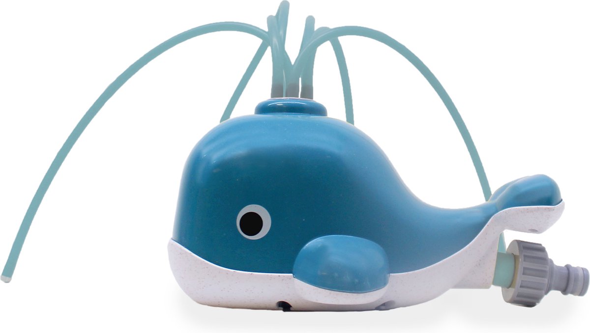 BS Toys Water Sproeiende Walvis - Waterspeelgoed Kinderen - Watersproeier - Sproeiers - Buitenspelen - Tuinspeelgoed van Bioplastic - Vanaf 3 jaar - Blauw