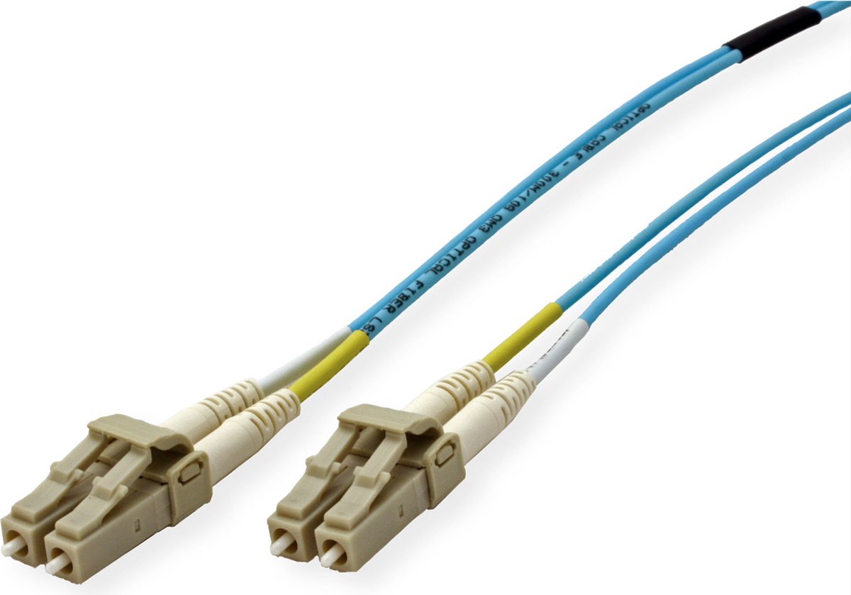 ROLINE glasvezelkabel 50/125µm OM3, LC/LC, Low-Loss connector, turkoois, 1 m