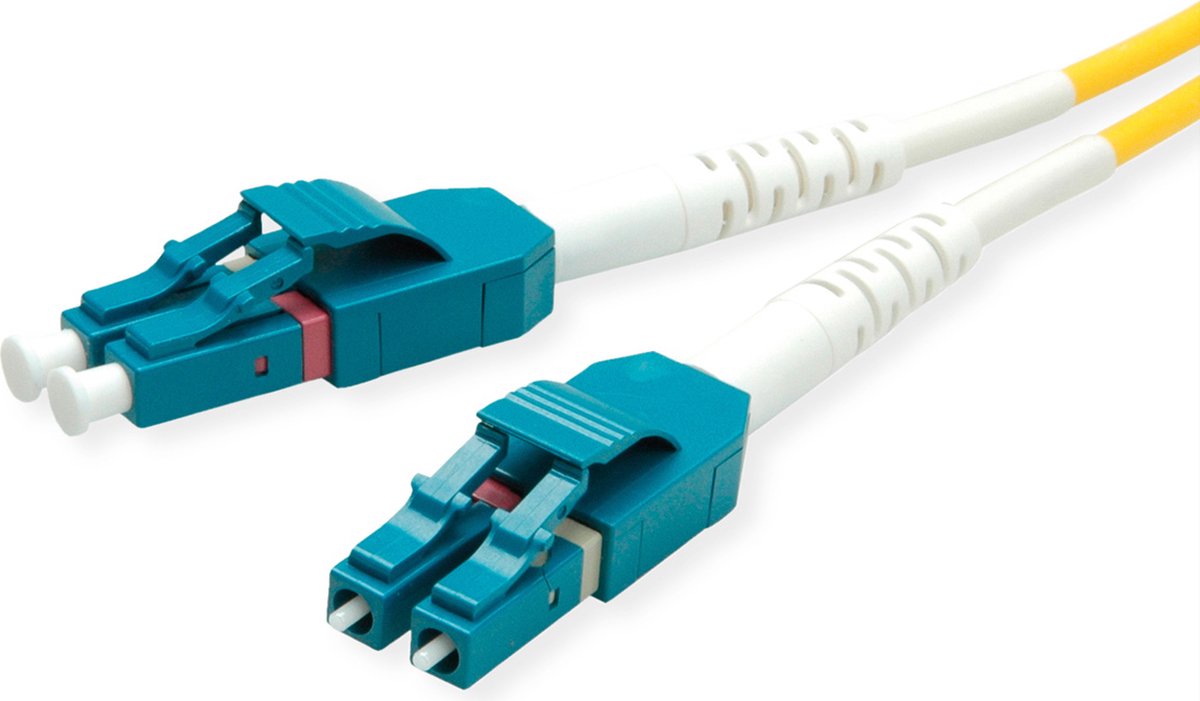 ROLINE glasvezelkabel duplex, single mode 9/125µm OS2, LC/LC, geel, 10 m