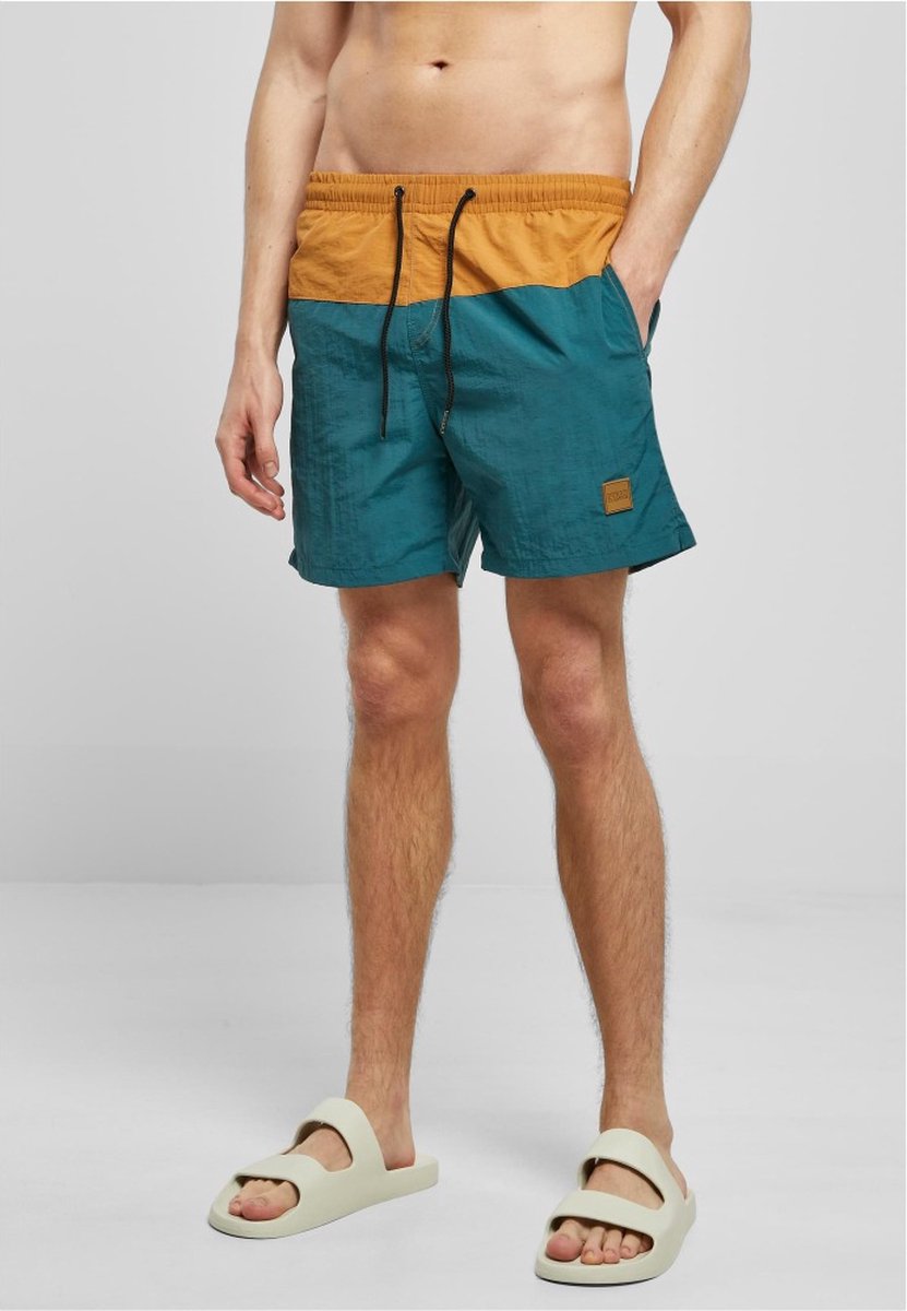 Urban Classics Block Zwemshorts M Blauw
