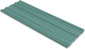 vidaXL-12st-Dakpanelen-gegalvaniseerd-staal-groen