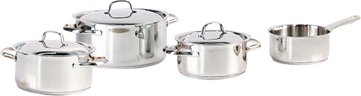 Daily Set 7-delig Kookpot 18-20-24 Met Deksel Sauspan 16cm 2 Giettuiten Rvs