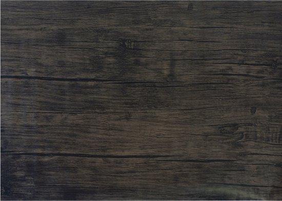 Raved Raamfolie/Plakfolie - Decoratiefolie - Eikenhout Print Donker Bruin - 2 m x 45 cm