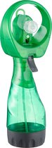 Cepewa Ventilator/waterverstuiver voor in je hand - Verkoeling in zomer - 25 cm - Groen