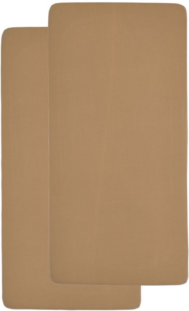 Meyco 2-pack Jersey drap-housse co-dormeur - 50x90 cm - Blanc cassé