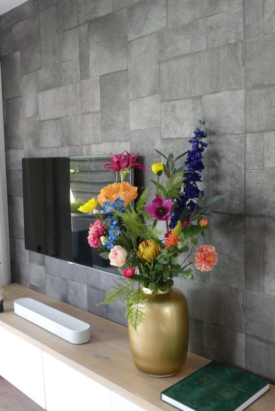 DAX Flowers - Veldboeket - Zijden Bloemen Kunstboeket - Kunstbloemen Boeket voor binnen - Multicolor - 90-100 cm