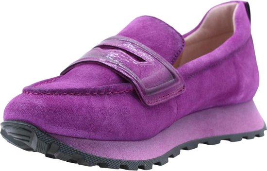 Hispanitas Zwarte mocassin-stijl enkellaars Black Dames