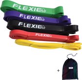 Flexie P-Band - Pull Up/Resistance Band - Power Bands - Weerstandsbanden - Fitness Elastiek - Powerlifting Banden - 140 kg - Set van 5 Banden