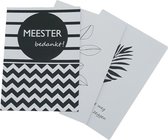 Luxe Wenskaarten - "Meester Bedankt" - Kado kaarten - Cadeau kaarten - 12 Stuks - 12 x 17 cm - Vrolijke Groet - Persoonlijke Boodschap - Feestelijke Gelegenheid - Speciale Momenten - Hoogwaardige Kwaliteit - Stijlvol Ontwerp - Verjaardag