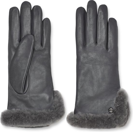 Gants Femme UGG W Leather Sheepskin Vent Glove - Grijs - Taille L